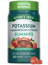 Nature's Truth Potássio Citrato de magnésio Gummies 60 Conde Vegan, Non-GMO & Gluten Suplemento gratuito