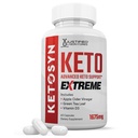 Ketosyn Keto ACV Extreme Pills 1675 MG Keto Support Blend Cápsula Alternativa para Keto ACV Gummies Formulado com Apple Cider Vinagre Extra Virgin Olive Oil Powder Green Tea Folha 60 Cápsulas