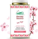 Pó de refrigeração de calor de marca de cobra para uso diário - anti-chafing, alívio da erupção de calor, cheiro suave Sakura (4,9 Oz / 140g)