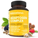 Suplemento de suporte adrenal com Ashwagandha, Santo Basílio, Rhodiola Rosea Suporta níveis de cortisol saudável e alívio de estresse, reduzir a fadiga