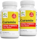 Terry Naturalmente Curamin força extra - Curcumin & Boswellia para apoio à circulação saudável - Suplemento açafrão para apoiar articulações, saúde muscular e produção de endorfina - 60 comprimidos (Pacote de 2)