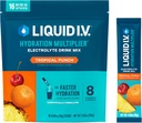 Líquido I.V.® Hydration Multiplier® - Tropical Punch - Hydration Powder Packets □ Electrolyte Powder Drink Mix □ Varetas de serviço único convenientes