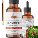 Tintura de cranberry - Extrato de cranberry orgânico líquido, álcool - Suplemento de ervas grátis - Made in USA