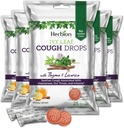Herbion Naturals Ivy Leaf Cough Drops com tomilho e alcaçuz, sabor de limão mel, acalma tosse, para adultos e crianças acima de 6 anos, 125 contagem, pacote de 5