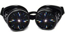 GloFX óculos de difração acolchoados pretos, lentes coloridas, edição limitada – Raves, acessórios do Festival EDM, mostras de luz, clube, desgaste de concerto - arco-íris 3D Fractal Caleidoscópio