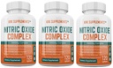 3 Garrafas Complexo de óxido nítrico 3500mg Por Servindo L-Arginina HCL AAKG AKG Alpha Ketoglutarato Citrulina Malate 360 Cápsulas Total