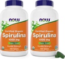 AGORA Alimentos Espirulina Orgânica 1000mg Comprimidos - 300 Contagem (Pacote de 2) - Não-GMO, Suplemento Alimentar Integral Super Verde - Dupla Força 1000 mg - Naturalmente Ocorrendo Beta-Caroteno (VIT A), B-12 e GLA
