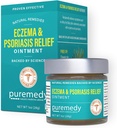 Puremedy Eczema & Psoríase Alívio Pomada Todos os calmantes de salva natural e revive sintomas de coceira seca Flaky Scratchy ou Weepy Skin - 1 oz Jar