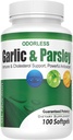 Odorless Alho e Salsa Softgels por GL Nutrition     , Detox All-Natural que aumenta a imunidade e metabolismo, suporta a saúde do coração e níveis de colesterol 100:1 Extrair , 100 Contagem