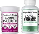 Escolha do médico Bem-estar vaginal Probiótico 30ct + Bloat & Gás Probiótico 30ct - Monthly Relief Combo para as mulheres