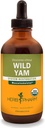 Herb Pharm certificado orgânico Yam extrato líquido para suporte do sistema musculoesquelético - 4 onça
