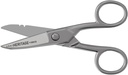 Klein Tools 100CS All-Purpose Precision Tesoura, Made in USA, 5.25-Inch Nickel-Plated Snips, Blunt Tip, and Wire Stripping Entalhes, Multi-Purpose para uso profissional e doméstico
