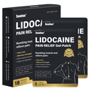 Sumifun 4% Lidocaína Patches, 18 Contagem Longa Pastilha de Plaster para Joelho, Ombro, Músculo, Juntas com Ingredientes Naturais, Patch Estendido com Lidocaína FSA ou HSA Elegível