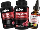 Rim Cleanse & D Mannose Supplements - Rim Detox & Besouro Suporte Liquid Drops Supplement, D-Mannose 500mg 1000mg Cápsulas - DMannose Cranberry, Suporte Rims, Bexiga & Urinary Tract Health