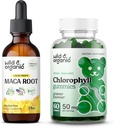 Maca selvagem & orgânica raiz tintura 2 fl oz & pastilhas de clorofila