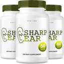 Rize labs Sharp Ear Capsules, comprimidos para audição clara, Suplemento para restaurar a saúde auditiva, Fórmula avançada de força máxima - Pacote de 3 (180 Cápsulas)