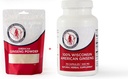 Dairyland American Ginseng Powder 4 onças e Cápsulas 75 ct Pack of Wisconsin Ginseng – Direct from Farmer to Consumer