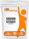 BulkSuplements.com Citrato de sódio em pó - Citrato de sódio em grau alimentar, Emulsificante, Melhorador de sabor - Gluten Free, 3g por serviço, 100g (3,5 oz) (Pacote de 1)