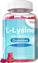 VAITE L-Lysine 800mg Gummies com vitamina C - Pele, Lip & Soro frio* Suporte para mulheres - Lisina para adultos, Suporta tecido de saúde e sistema imunológico, Aminoácido & Suplementos complexos, 60 Vegan Chewable