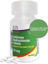 SDA Laboratories All Day 24 horas Medicina de alergia 100 contagem anti-histamínico para alergias, pólen, febre de feno, seco, comichão olhos .