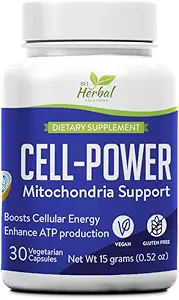 Suporte Mitocondrial CellPower - Energia mitocondrial Boost Herbal Supplement - Natural Support for Enhanced ATP Production & Cellular Vitality - 100% Natural and Herbal