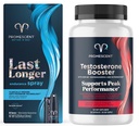 Promescent Delay Spray para ele (7,4ml) + Testosterona Booster para homens Suplemento com Tongkat Ali (LongJack), KSM-66 Ashwagandha, Horny Goat Weed, Energy, Stamina