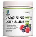 L-Arginina 5000mg + L-Citrulina 2000mg Suplemento em pó complexo - impulsionador de óxido nítrico - Saúde do coração, fluxo de sangue, energia e resistência - 30 Servões (Berry Blend)