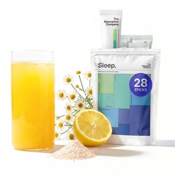 Sono Aid Powder - calmante bebida para sono profundo com açafrão lipossomal, magnésio e PharmaGABA Melatonina-livre suplemento natural para reduzir o estresse e melhorar a qualidade do sono Camomila limonada 28 Sticks