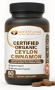 Me Primeiro Ceilão Vivo Canela 1000mg, 100% Certified Ceilão Orgânico Canela, Não-GMO, Verdadeira Canela, Apoio ao Metabolismo, Antioxidante - 60 Comprimidos