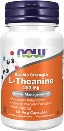 Agora Alimentos: L-Theanina Stress Management 200 mg, 60 cápsulas (2 Pack)