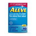 Gelcaps Aleve com tampa Soft Grip®, Naproxeno Sódio, Medicina de alívio da dor, 40 contagem