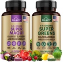 All in One Superfood Bundle - Super Maci Berry & Super Verdes - Gut Health, Imune, Pele, Bem-estar Suporte - Não OGM, Gluten Free, Vegan Suplementos