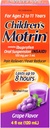 Suspensão oral de Motrin para crianças, alívio da dor, ibuprofeno, sabor de uva, 4 Oz