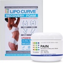 Arnica Montana Contusões & Inchaço Creme & LipoCurve Foam Pós Cirurgia Pads Bundle, para Lipoaspiração Pós Cirurgia Recuperação & Drenagem Linfática