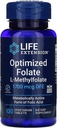 Extensão de vida Folato L-Metilfolato otimizado 1000 mcg Comprimidos Vegetarianos 2 Pack