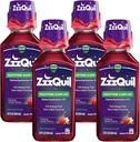ZzzQuil, Nocturna Ajuda ao Sono Líquido, 50 mg Difenidramina HCl, No.1 Marca de Sono-Ajuda, Calming Vanilla Cherry Flavor, Formando Não-Habit, 12 FL OZ (Pacote de 4)