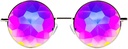 GloFX Imagine óculos de caleidoscópio - Metal Frame - Rainbow Difraction Rave EDM Festival