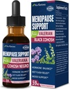 Suplemento dietético Menopausa Suporte gotas, Estroven Menopausa alívio tintura para flashes quentes e suores noturnos com Black Cohosh, Valerian. 2 onças