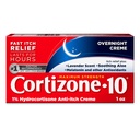 Cortizone-10 Força máxima durante a noite Itch Relief Cream, 1% de hidrocortisona, de ação rápida, creme de lavanda perfumado anti-Itch para mordidas de insetos, Erupção cutânea, Eczema, Psoríase, Hera venenosa, Carvalho, Sumac, 1 oz