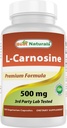 Best Naturals L-Carnosina 500 mg 100 Vcaps (100 contagem de 1))