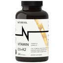Vitamina D3 + K2 com óleo de coco - D3 10 000 UI & K2 (MK-7) 200 mcg de alta potência 2-em-1 Suporte para a saúde óssea e imunológica - 240 Softgels