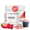 Vermelhos - Metabolismo e Energia Superalimento em pó com 23 frutas vermelhas, 4 adaptogênios, Probióticos & Enzimas - Vegan Antioxidante Mistura, 1 garrafa
