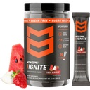 MTN OPS Ignite Trail Packs Energy Drink Powder, Gluten Free Nootropic Supplement Drink Mix, L Arginina, L Citrulina, Cafeína e Nootropic Sugar Free Drink Mix, 20 Servings, Sangue de Tigre