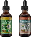 Rejuvica Health VitaLiver & DigestaPro - Suporte avançado de fígado e digestão - Entrega líquida para melhor absorção - Cardo de leite, Chanca Piedra, Alcachofra, Dandelion & More!