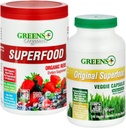 Verdes+ Vermelhos orgânicos Superfood Pó Orgânico Super Veggie Cápsulas