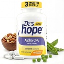 Alpha GPC 500mg, Suplemento Alpha GPC - Suporta Memória e Função Cognitiva - 180 Cápsulas Veggie, Feito nos EUA