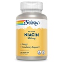 SOLARAY No Flush Niacin 500mg, Vitamina B3 livre de flush Niacin, Energia e suporte do sistema circulatório, Vegan, Laboratório verificado, 60-Dias de garantia dinheiro de volta, 100 Servings, 100 VegCaps