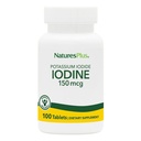 NaturesPlus Iodeto de Potássio - 150 mcg, 100 Tablets Vegan - Suplemento de suporte da tireóide, Suporta saúde respiratória - Vegetariano, Gluten Free - 100 Servings