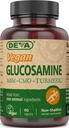 DEVA Vegan Glucosamina HSH & CMO, CMO, Extrato de Açafrão, Extrato de Boswellia com Ingredientes Não Animais, 90 Comprimidos