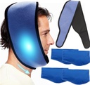 Pacote Genérico de Gelo Face para Jaw, Toothache Ice Pack Cold Compress for Head and Chin, Reusable Hot or Cold Gel Packs Pain Alief for TMJ, Oral and Facial Surgery, Implants Dental (1 Wrap+4 Ice Pack)